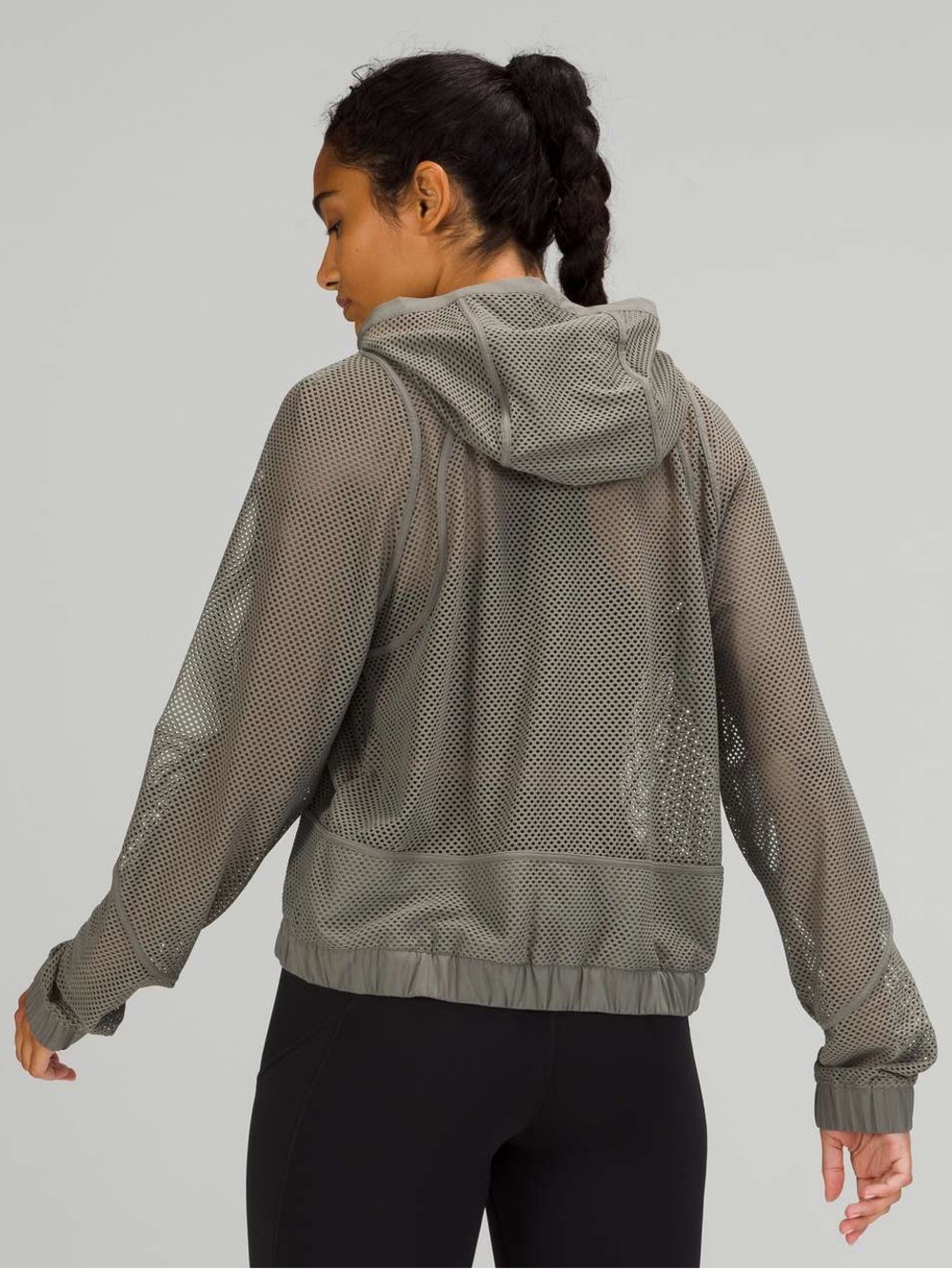 Lululemon Relaxed Fit Mesh Jacket Grey Sage 4